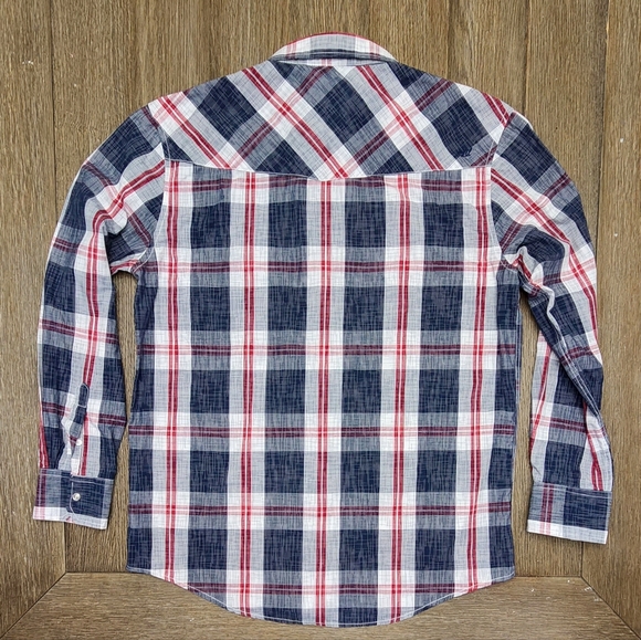 Coastal Brand Men's Button-up Longsleeve Plaid Snap Shirt Size Large - Picture 8 of 8
